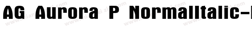 AG Aurora P NormalItalic字体转换